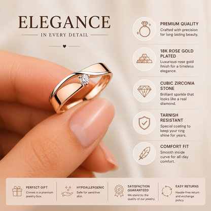 Elegant rose-gold ring