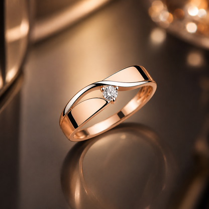 Elegant rose-gold ring