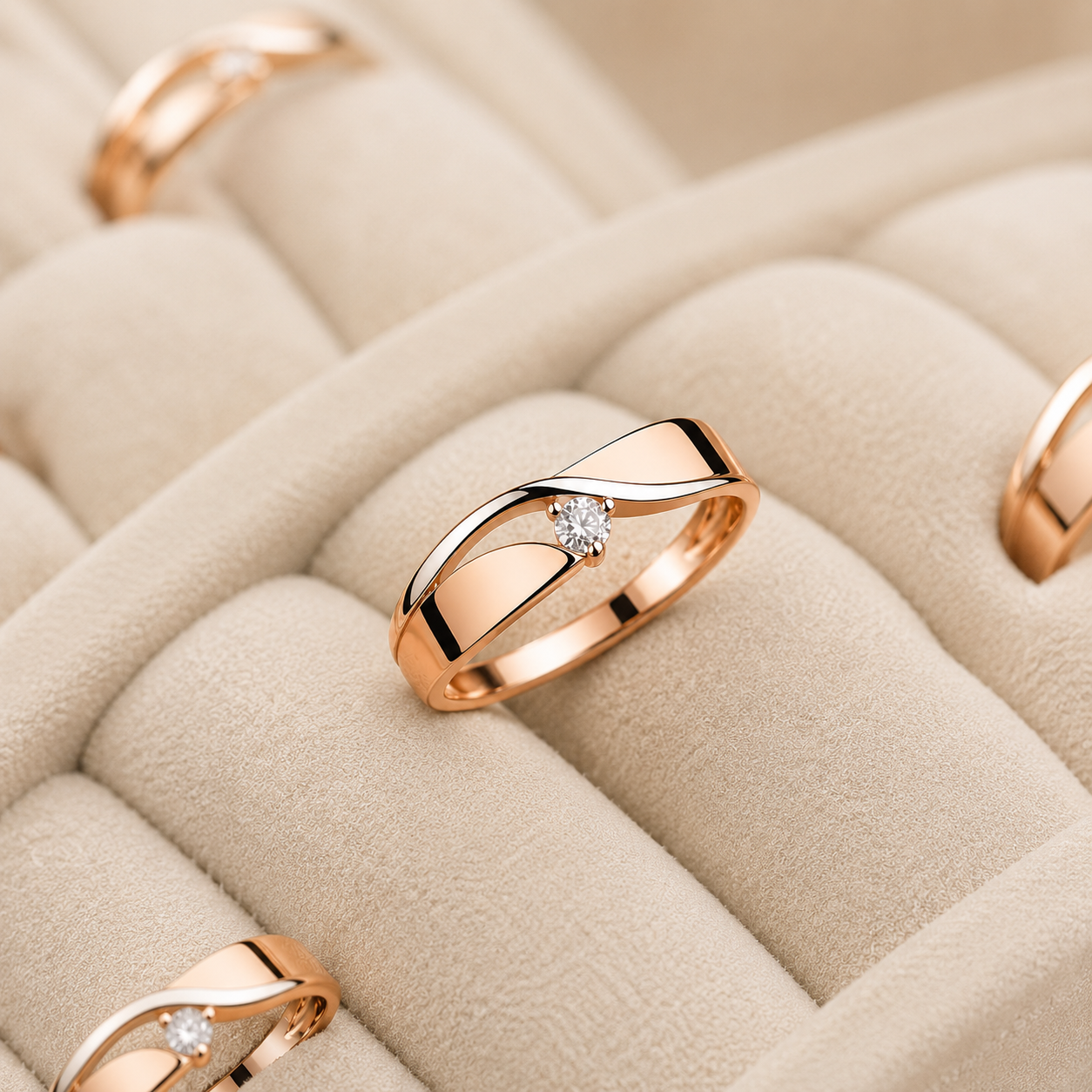 Elegant rose-gold ring