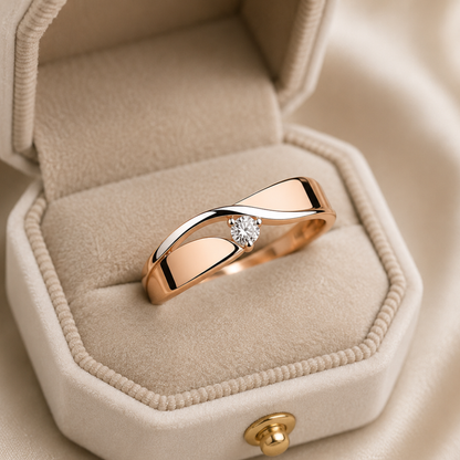 Elegant rose-gold ring